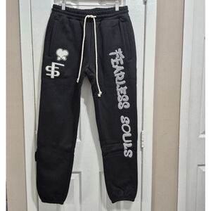 Men's FEARLESS SOULS Black & White Sweatpants & Joggers nwot